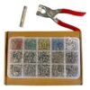 Pinza Remachadora Para Broches Metalicos + Caja Con Broches