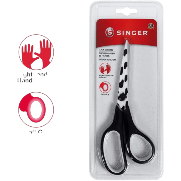 Tijeras Para Tela Singer® 7 3/4 Ambidiestro Con Diseño