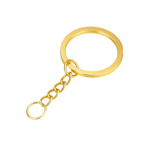 Argollas de Llavero Doradas de 30 mm