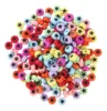 Cuentas Multicolor Con Estrellas Negras - 50 gramos